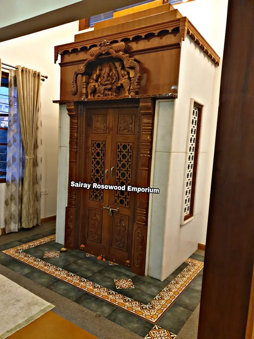 Teakwood Pooja Room
Pooja door with beautifuly ...