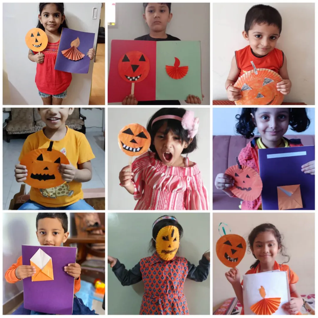 Orange day celebration for Junior and Senior KG in...