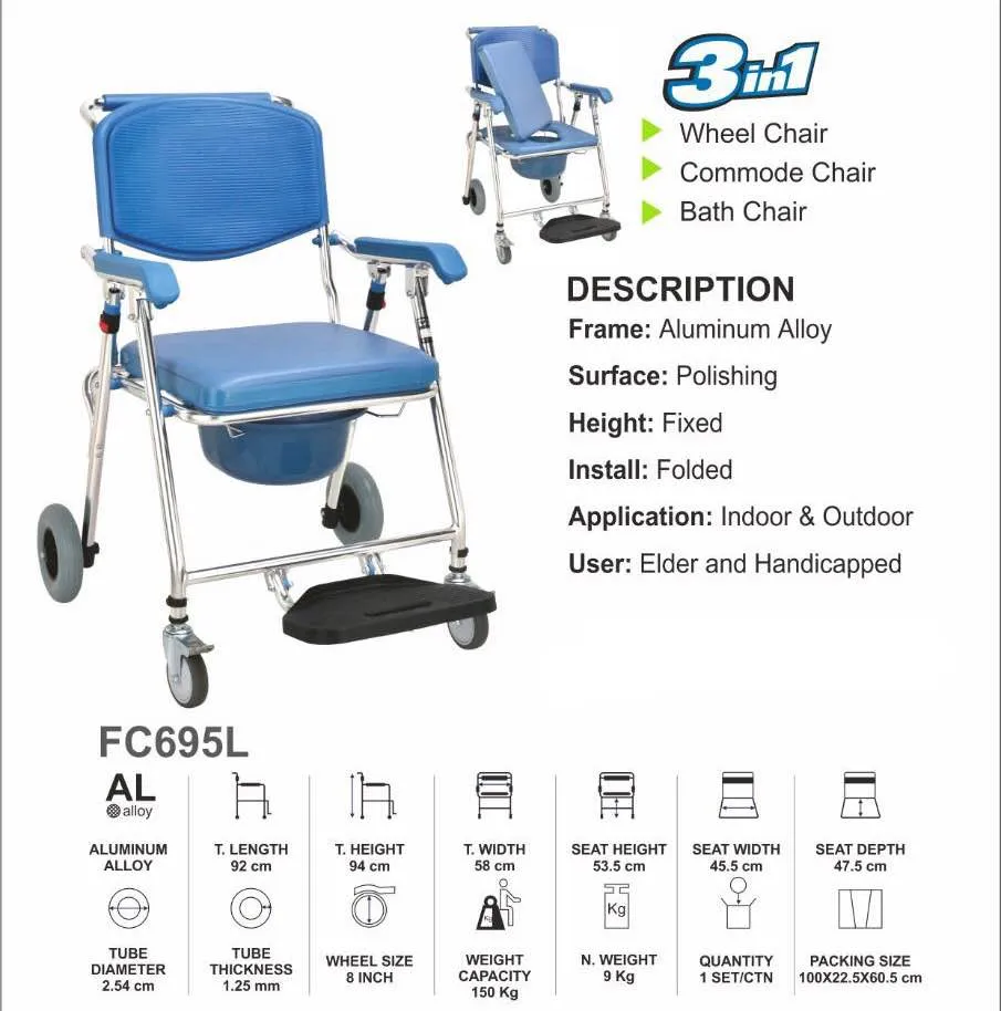 It has attached commode pan for emergency or bedsi...