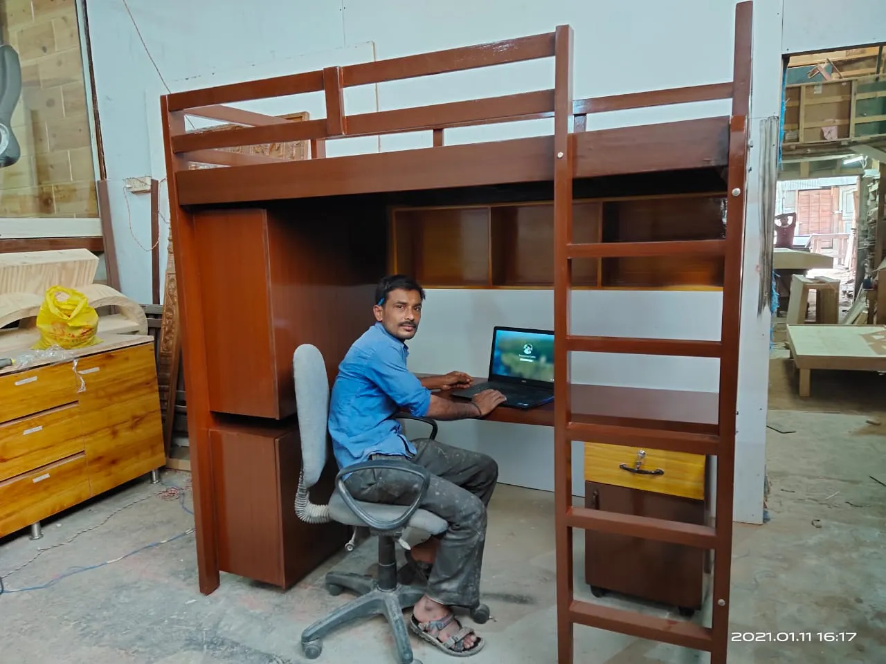 Bunk Bed
"Day time study and work, Night Take a n...