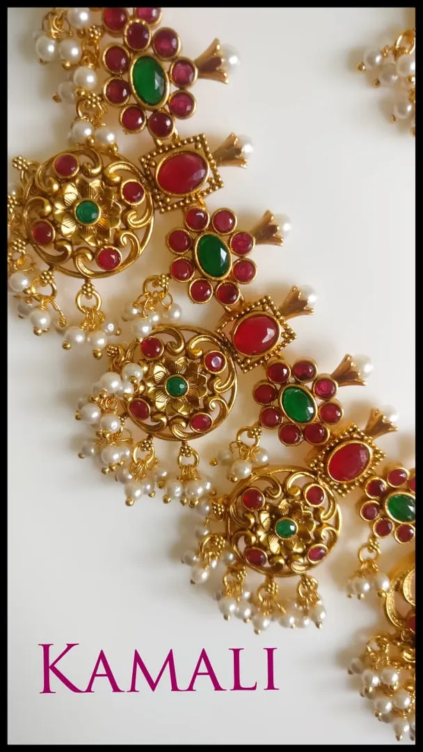 Bridal Collections
Gold plated antique Necklace wi...