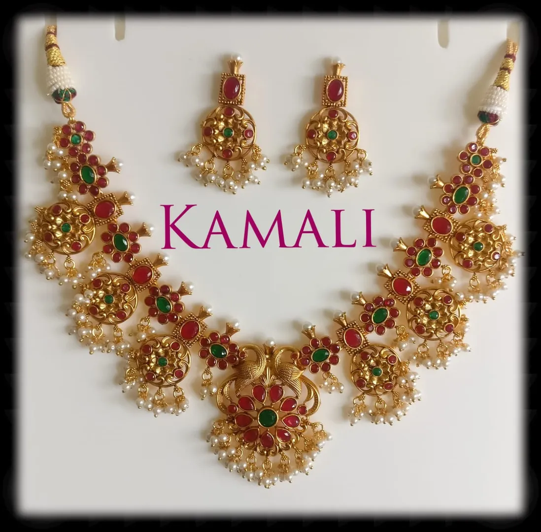 Bridal Collections
Gold plated antique Necklace wi...