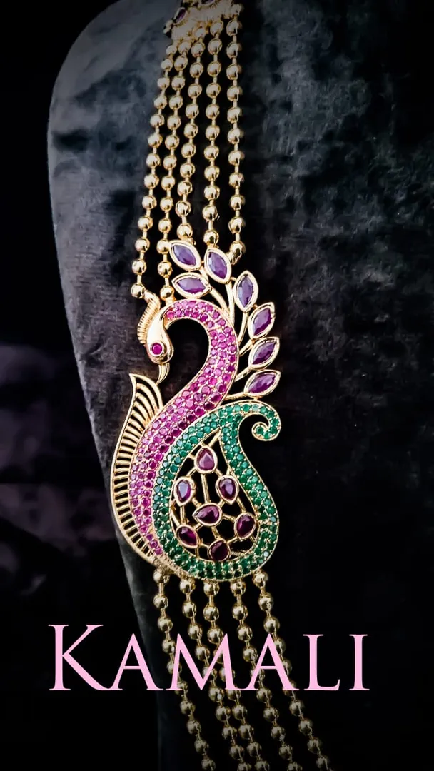 Three layer Balls Mugappu Chain
Gold plated 3 lay...
