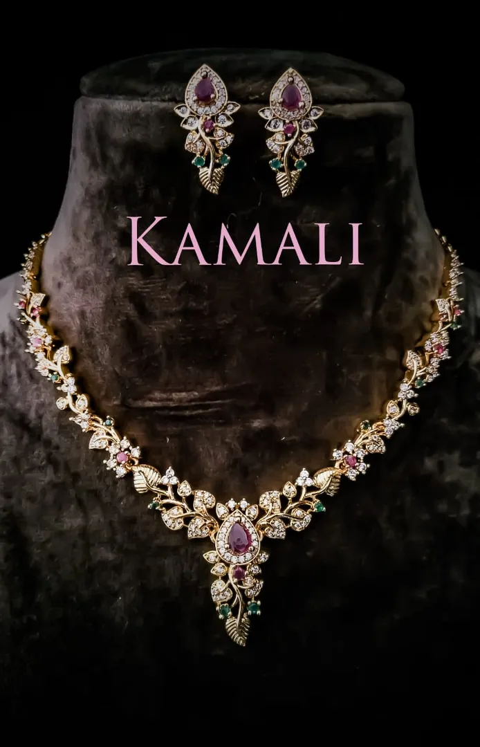 White Stone Necklace Set For Women.
Casting Gold ...