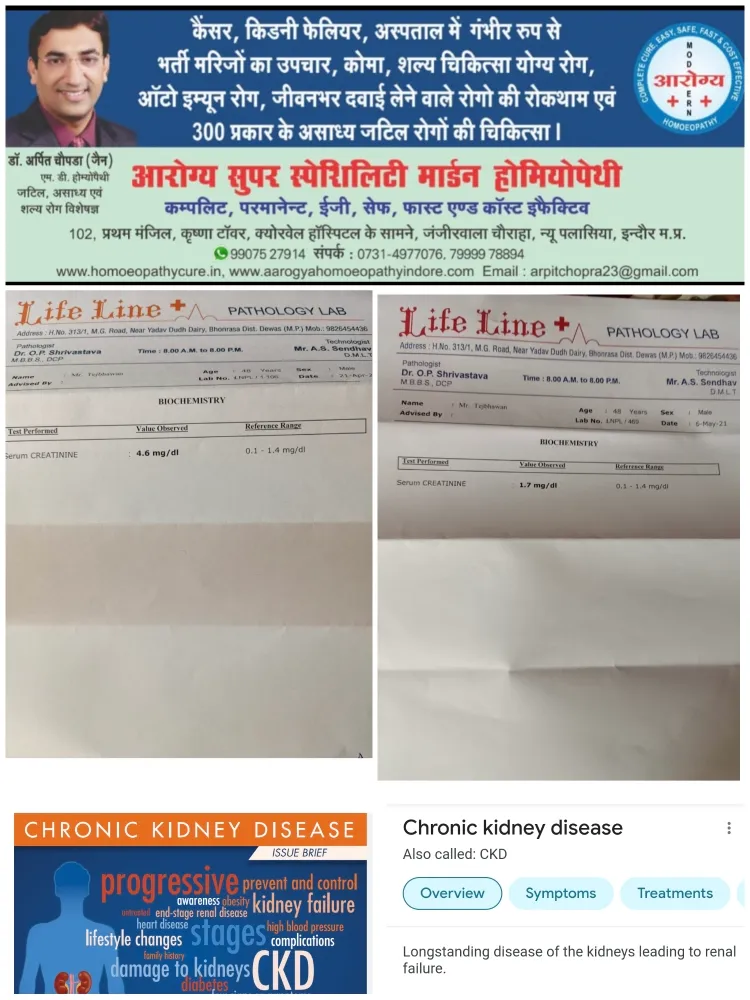 👆CKD CREATININE 4.6 TO 1.7 mg/dl CHRONIC KIDNEY DI...