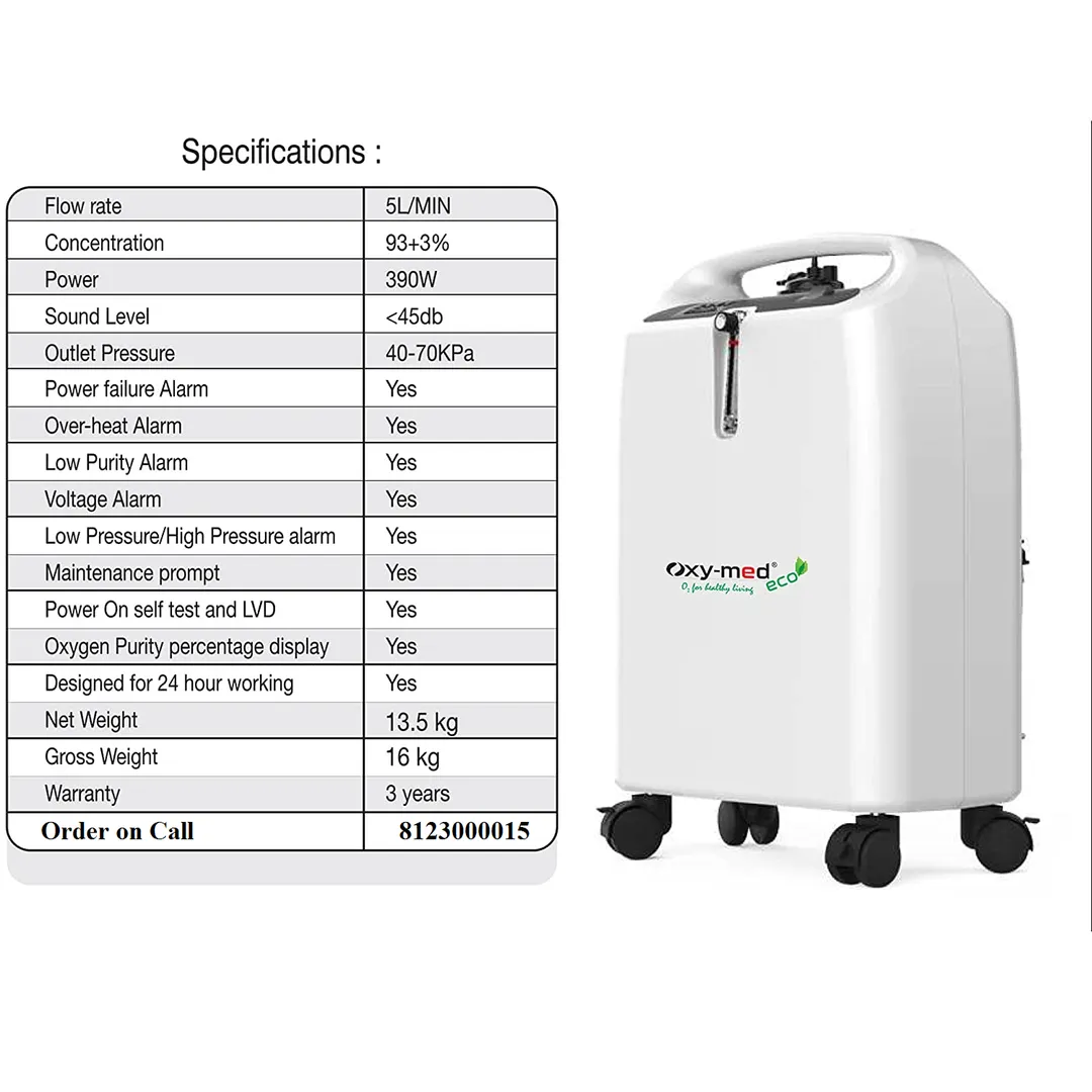 Oxymed.eco oxygen concentrator machine 3 years war...