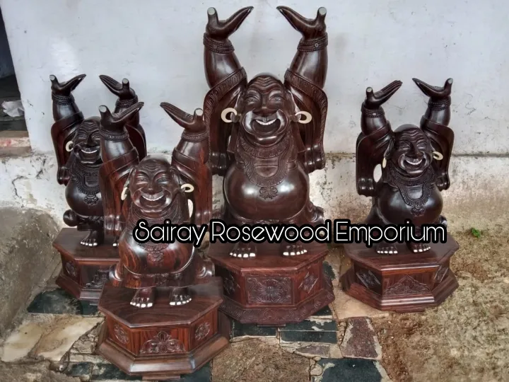 Rosewood laughing Buddha Available at Sairay Rosew...