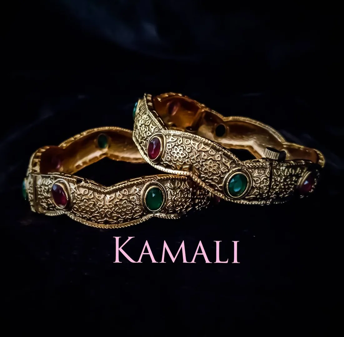 Kempu Stone Bangle Bracelet Kada for Women.
Scre...