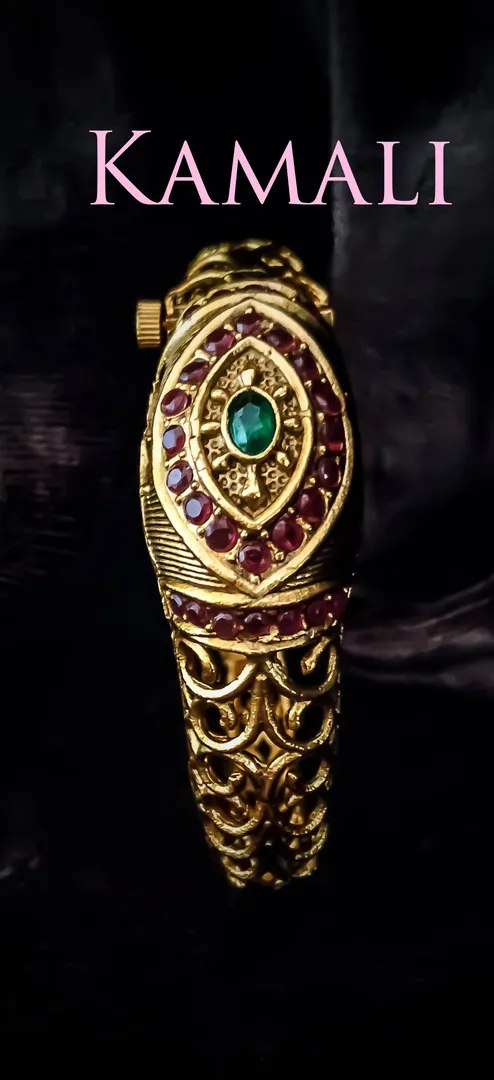 Kempu Stone Bangle Bracelet Kada for Women.
Scre...