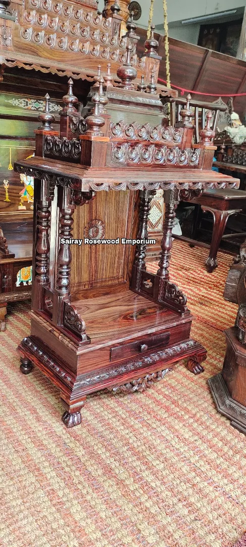 Rosewood Pooja mantapa
Depth 14" Width 24" Height...