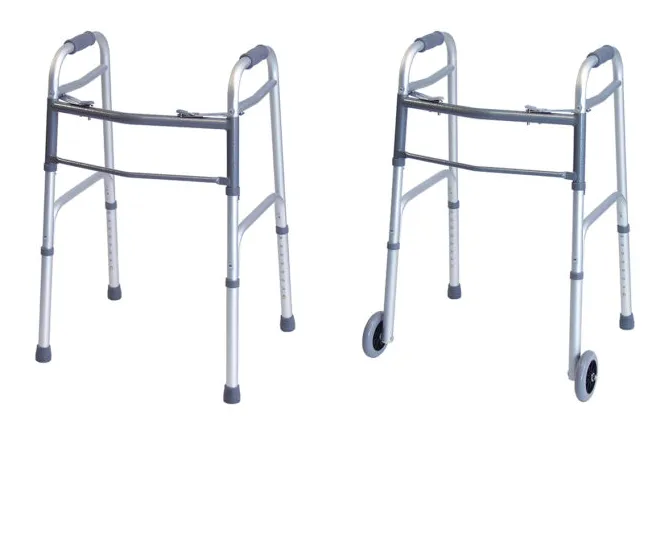 A standard walker is a simple, lightweight device ...