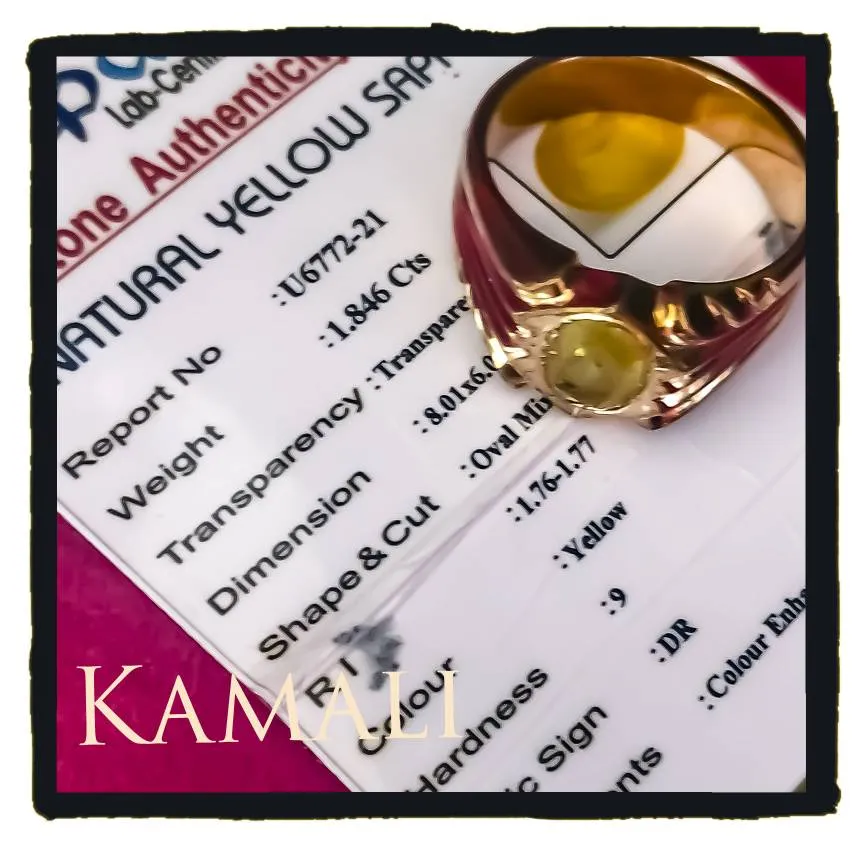 Impon Pushparagam Mothiram with Gold Mix l Yellow ...