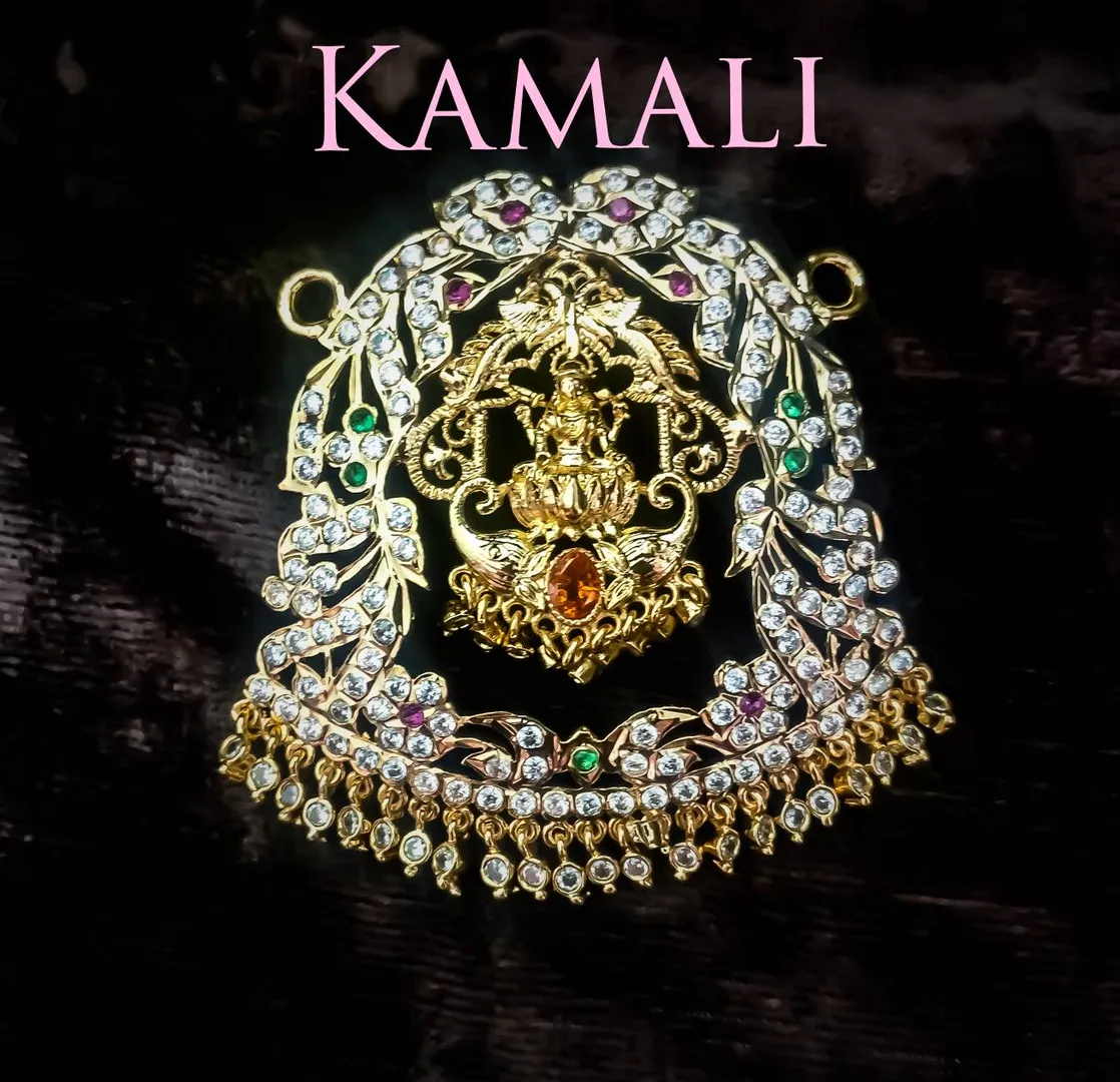 Impon Lakshmi Dollar l Gold Plated Lakshmi Pendant...