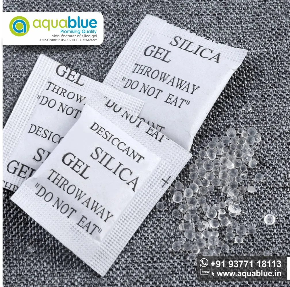 Silica Gel Bags Brand AQUABLUE Purity 99% Grade TE...