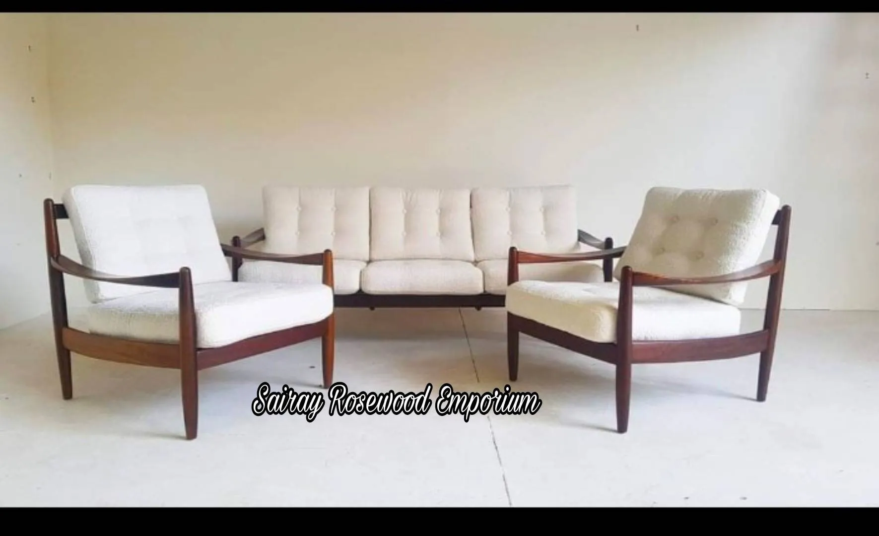 Rosewood contemporary Sofa
3+1+1 with cushions
M...