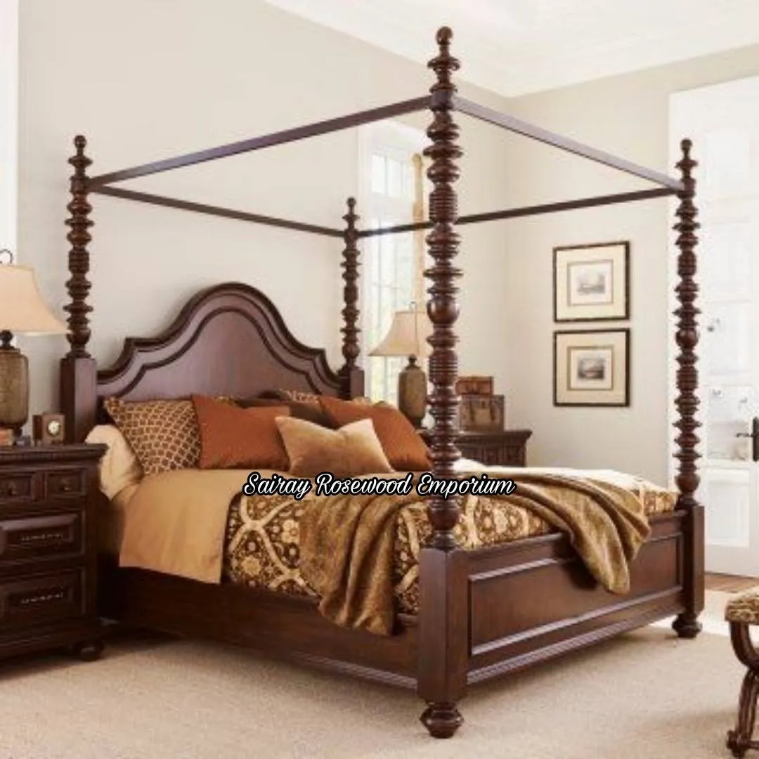 Rosewood Antique King Size Cot
Poster Bed
Heavy ...