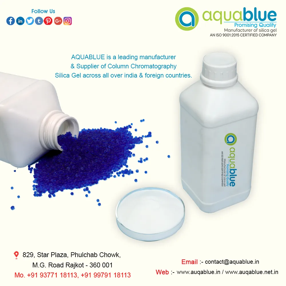Semi Transparent Blue Silica Gel, White Non Indica...
