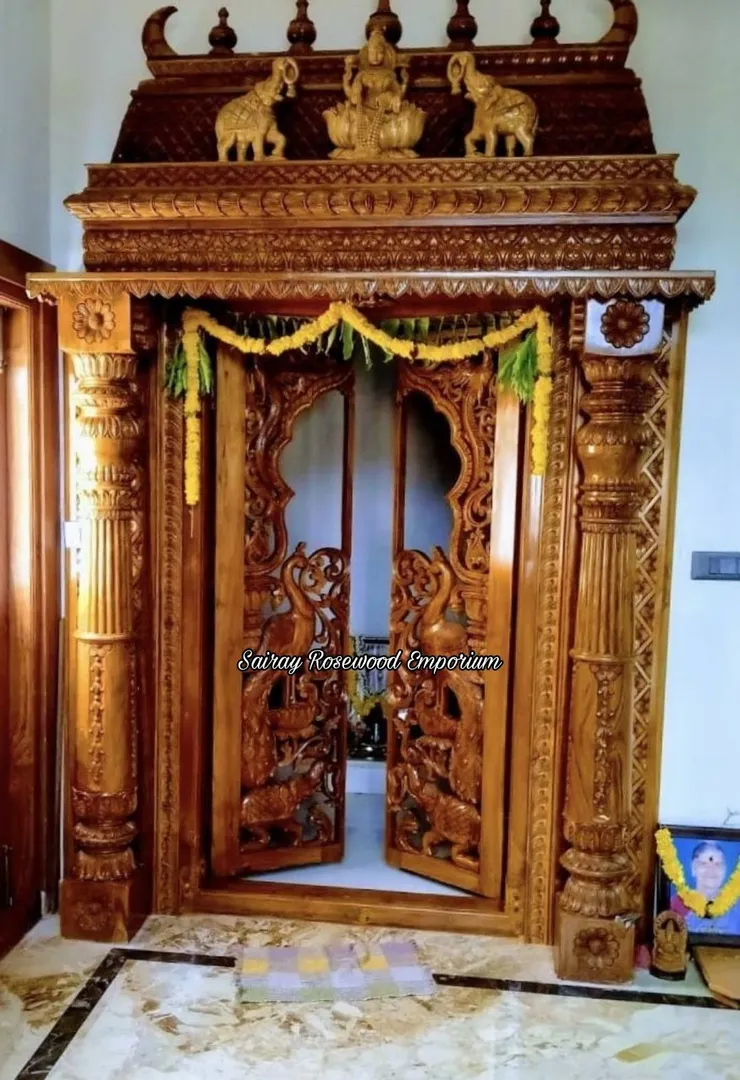 Teakwood pooja mandair
With all Antique Carving w...