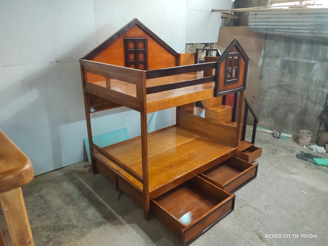 The Bunk Bed which was completely done one the wor...