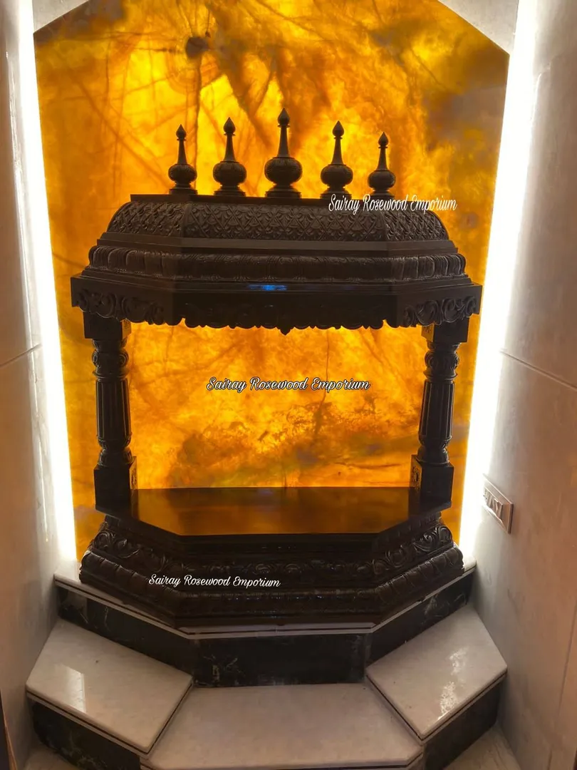Rosewood Pooja mantapa #PoojaMandair #TradationalP...