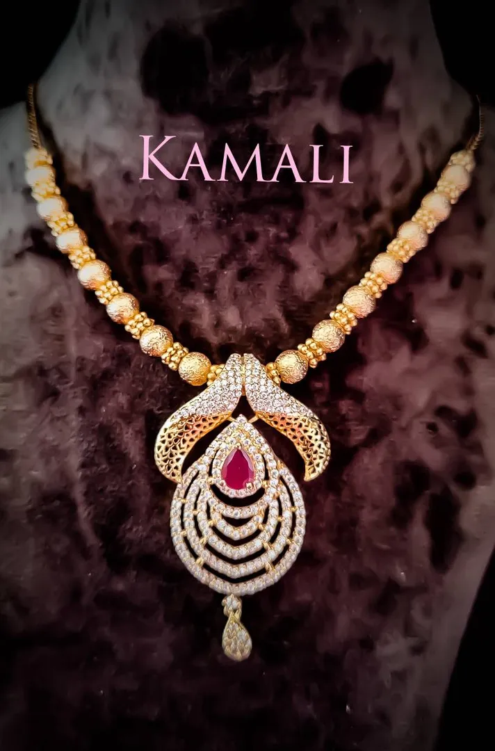 Gold Plated Ball Necklace
Varikkai Necklace
Gold...