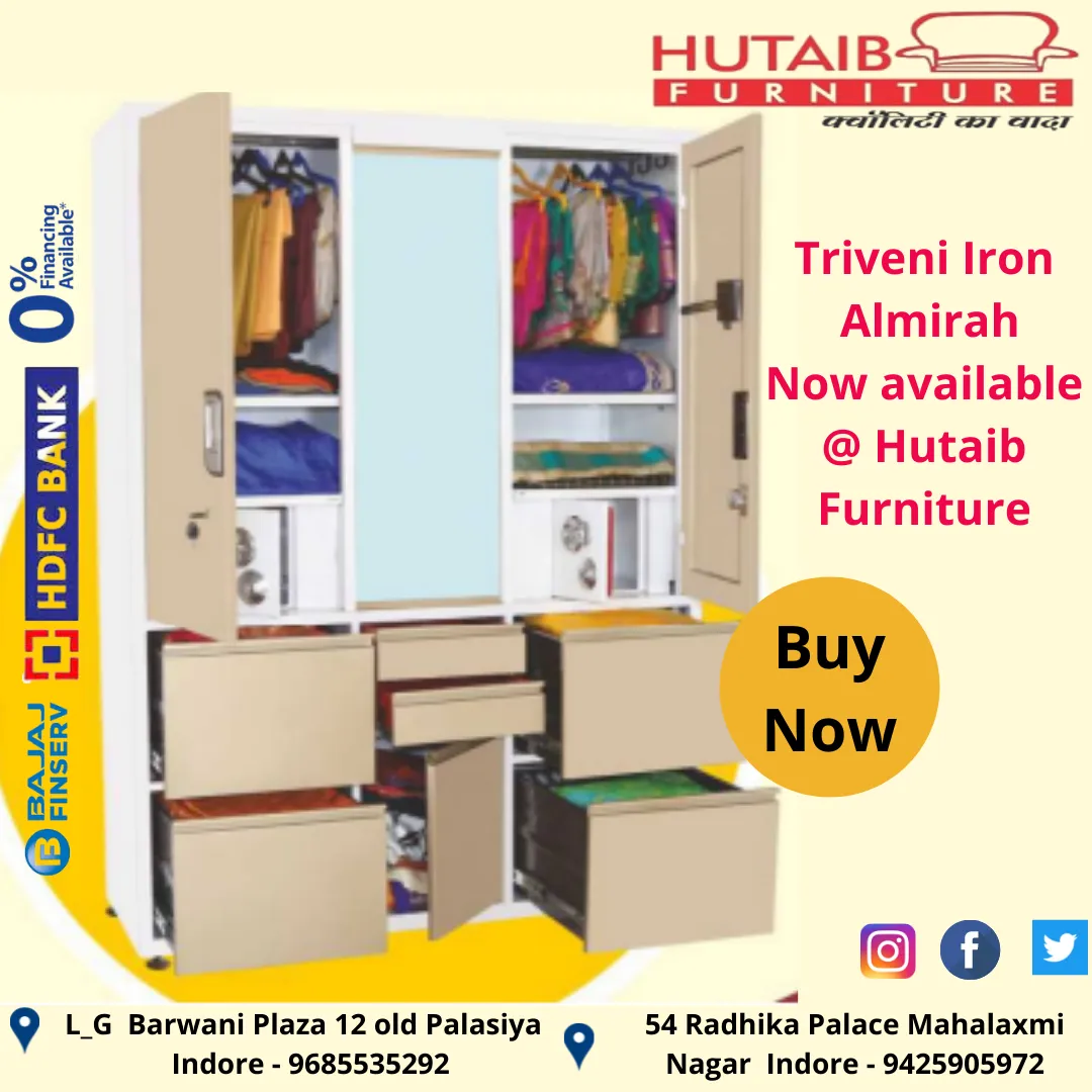 Buy Triveni's all model iron almirah now at hutaib...
