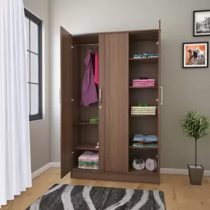 Engineered Wood 3 Door Wardrobe.
The material used...