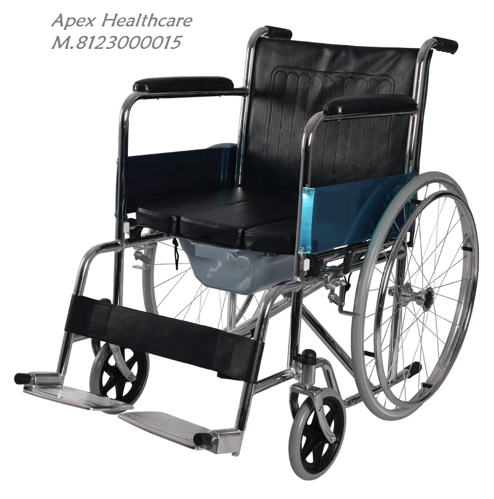Commode wheelchairs that serve as bathroom aids, h...