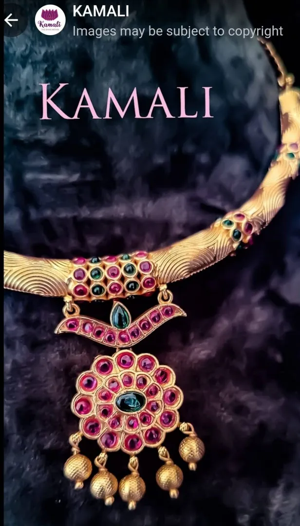 Antique Necklace with Red and Green Kempu stones
...