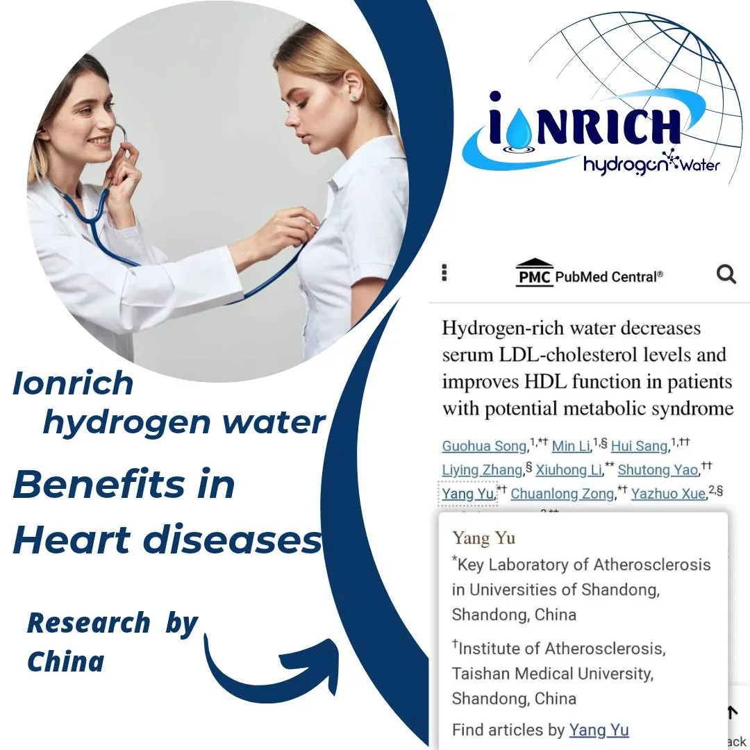 Hydrogen rich water is beneficial in heart Disease...
