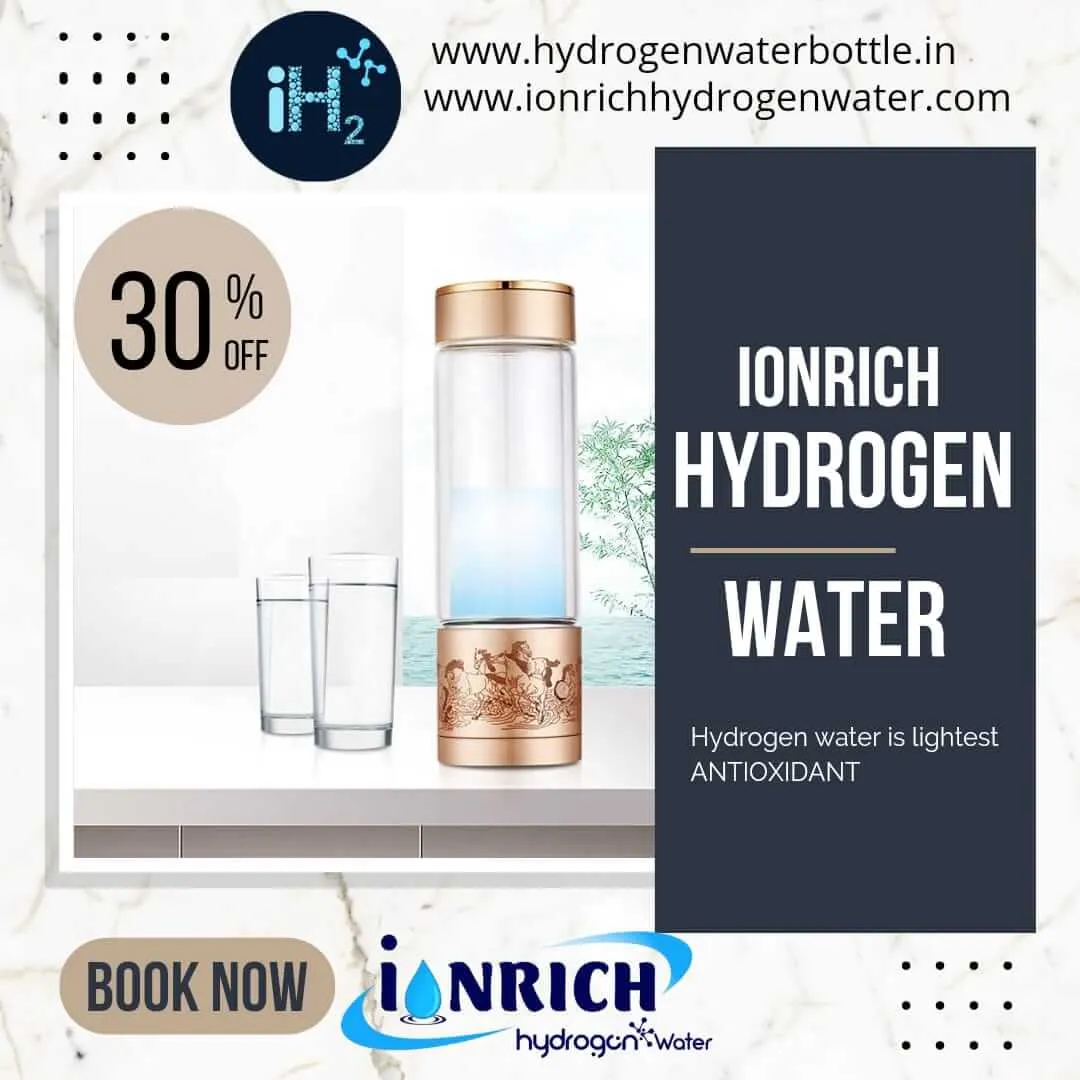 IONRICH HYDROGEN WATER Hydrogen water bottle gener...