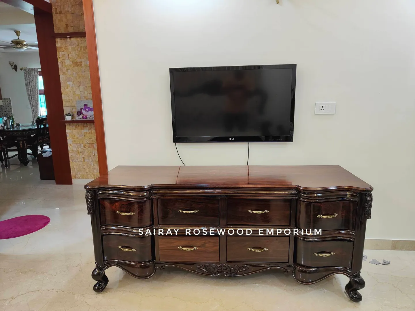Rosewood Tv cabinet
Depth 24"
Width 6 feet
Heig...