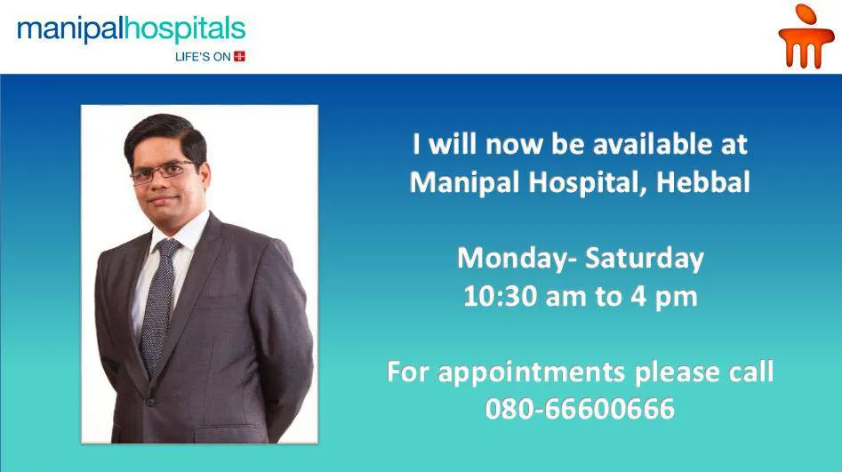 I have moved my practice to Manipal Hospital Hebba...