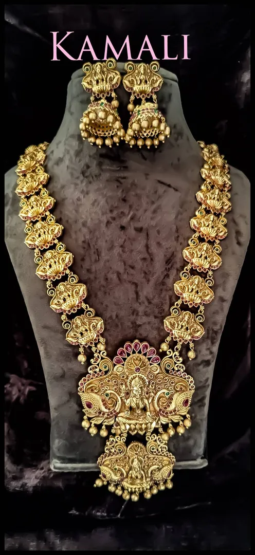 Lakshmi Motifs Haram
Oxidised Gold Plated Antique...