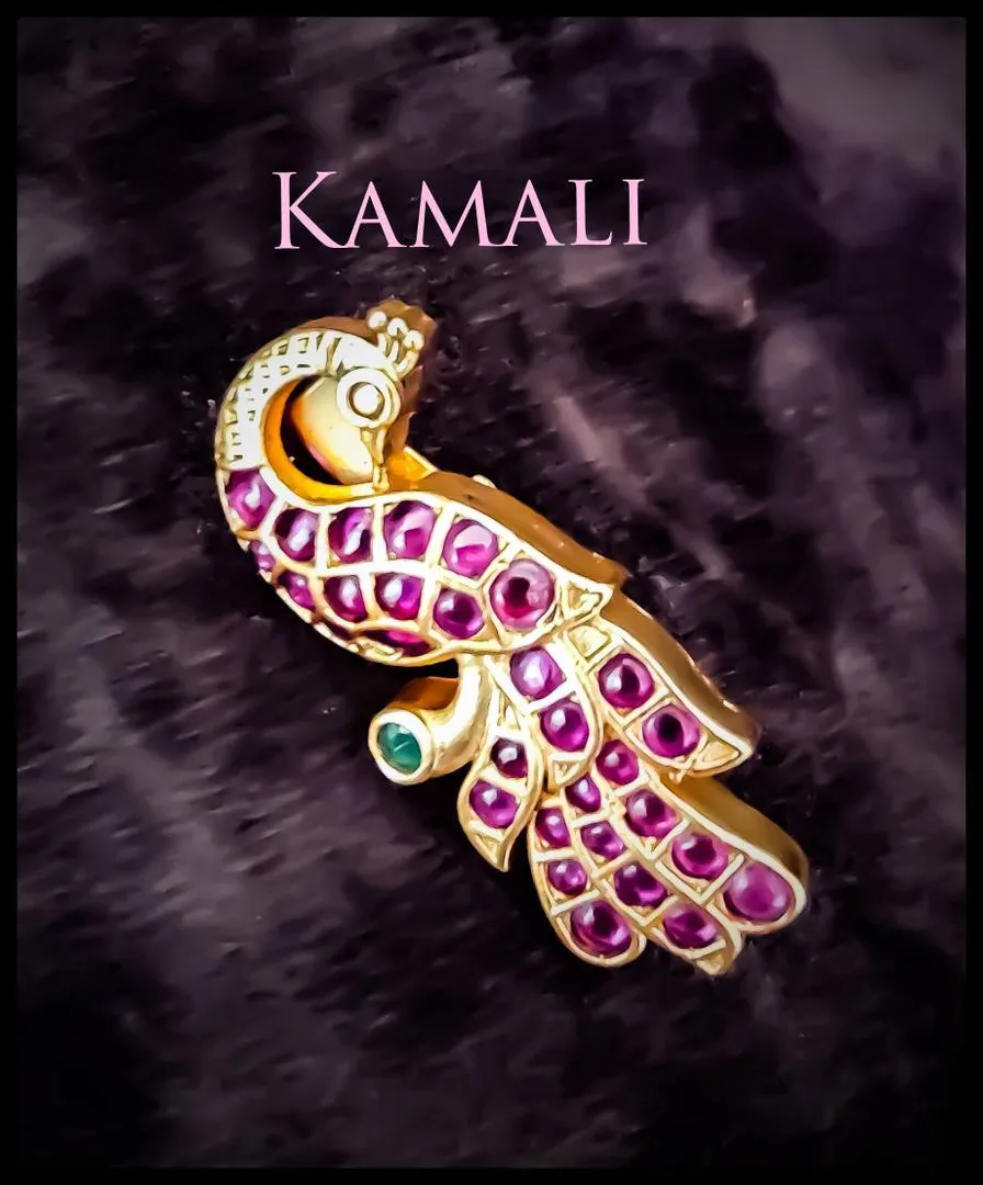 Saree Pin
Oxidised Gold Plated saree pin adorned ...