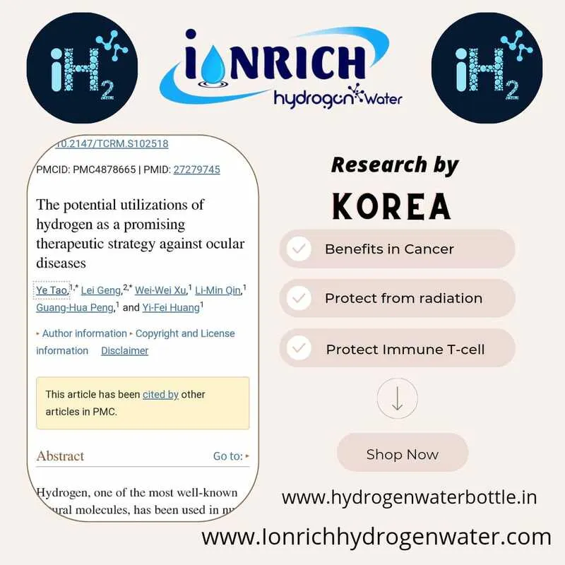 Ionrich hydrogen water is generated through electr...