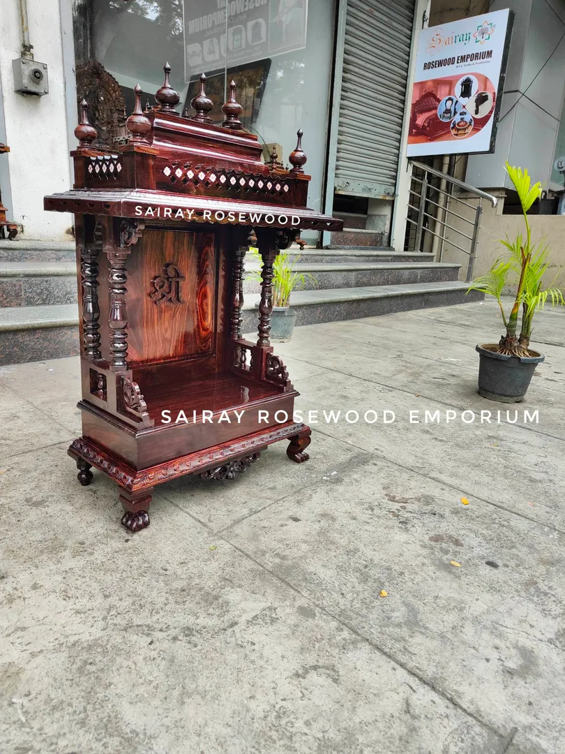 Rosewood Pooja mantapa
Depth 14"
Width 22"
Heig...