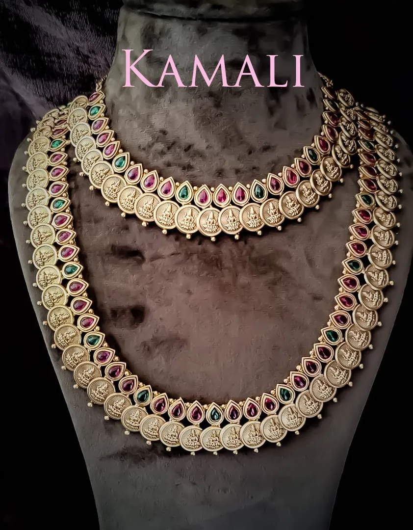 Coin Necklace and Haram
Kasu Maalai
Oxidised Gol...