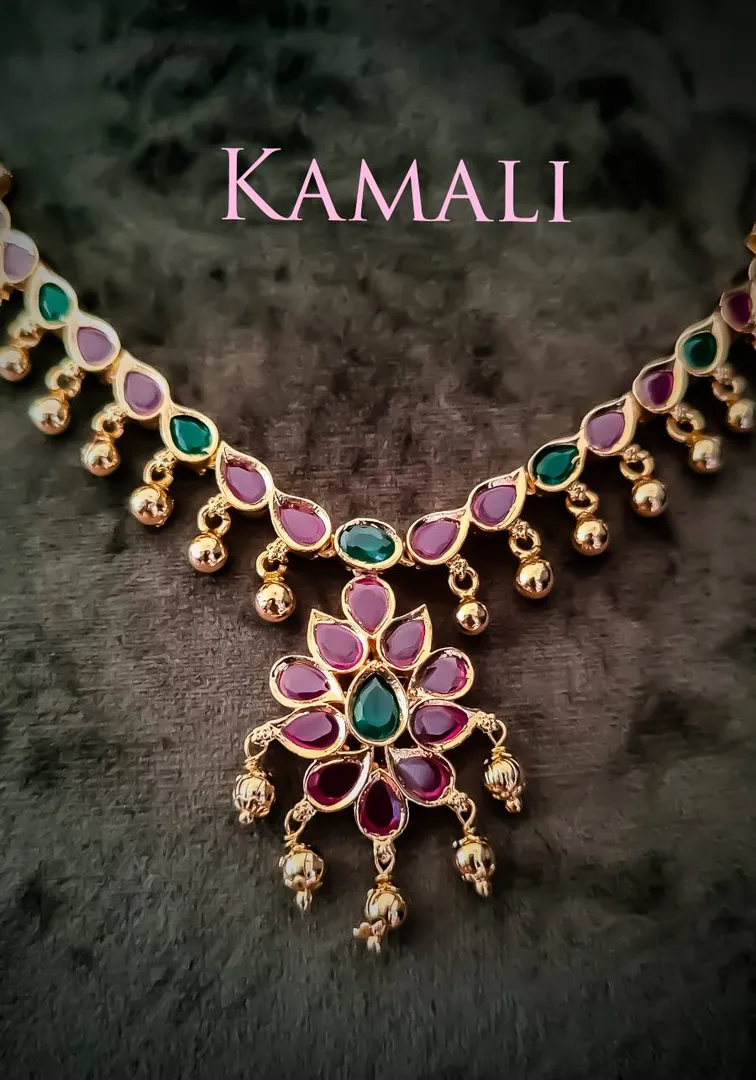 Ruby and Emerald Stones Necklace
Semiprecious Sto...