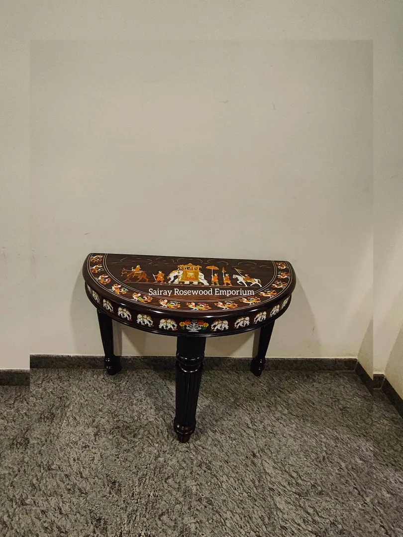 Rosewood Console table
With Antique Inlay work
A...