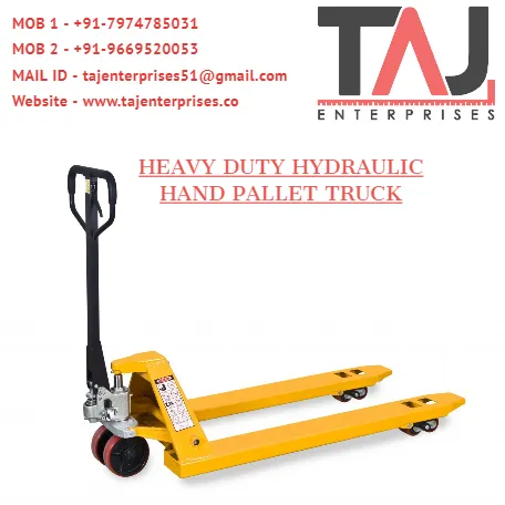 TAJ ENTERPRISES
MANNUAL PALLET TRUCK
Pallet truc...