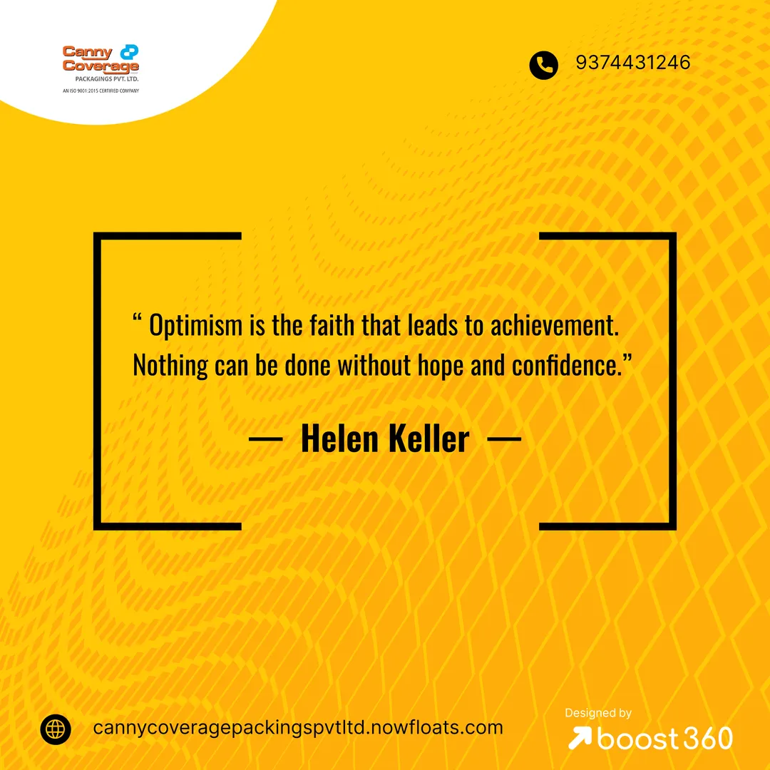 “ Optimism is the faith that leads to achievement....