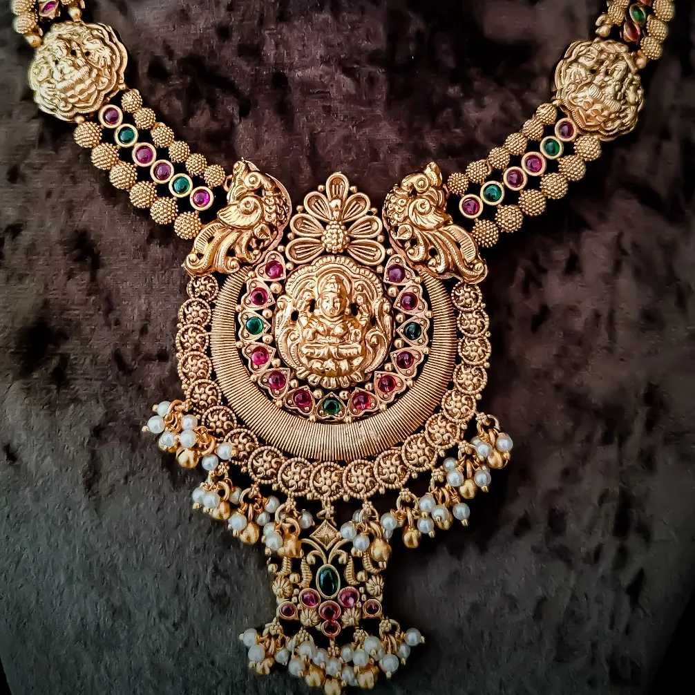 Antique Lakshmi Necklace set for Women
Artificial...