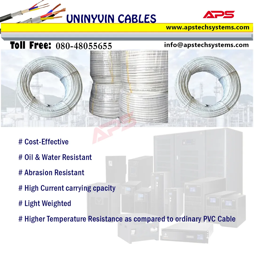 Uninyvin cables
UPS systems and server rooms use t...