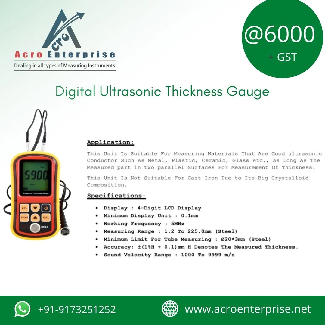 Ultrasonic thickness measurement (UTM) is a non-de...
