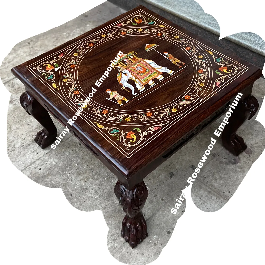 Rosewood Side table:
Inlay Ambari and floral desi...