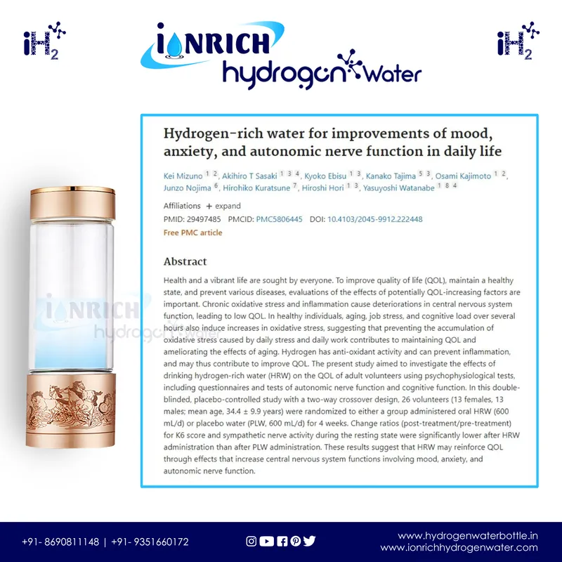HYDROGEN WATER BOTTLE A hydrogen water bottle is a...