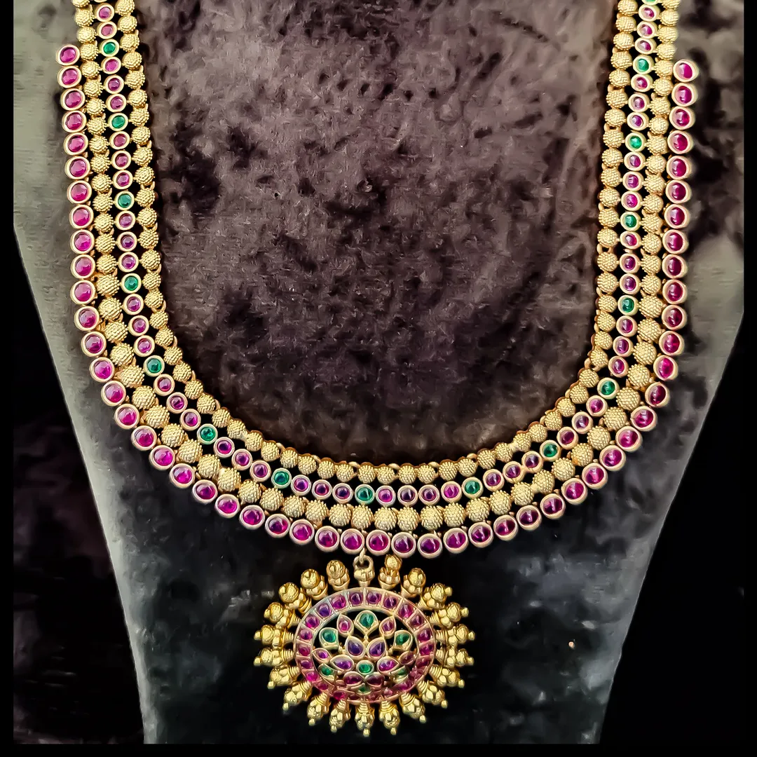 Antique Kempu Haram
Artificial Gold Plated Antiqu...
