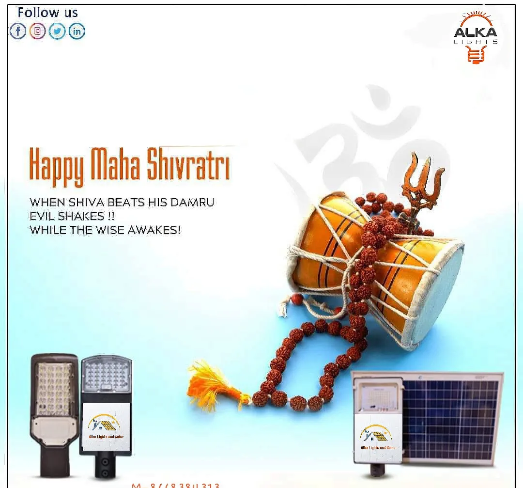 Alka lights and Solar wish you all a great Mahash...