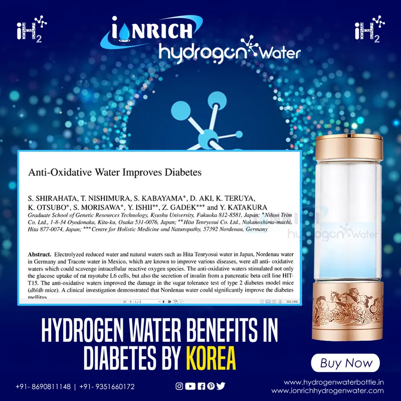 HYDROGEN WATER I.E. ANTIOXIDANT WATER BENEFITS IN ...